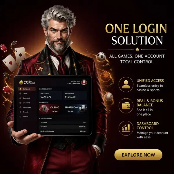 Card Chancellor démontre le système de connexion unifié sur tablette de jeu Winzoria Casino